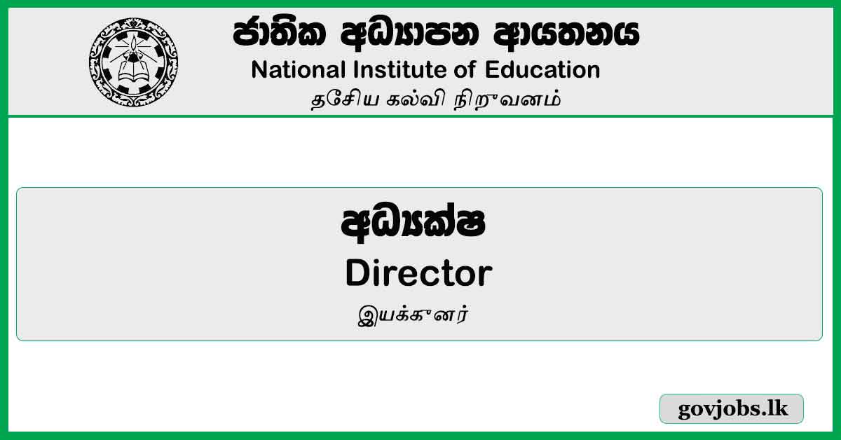 Director - National Institute Of Education Job Vacancies 2024