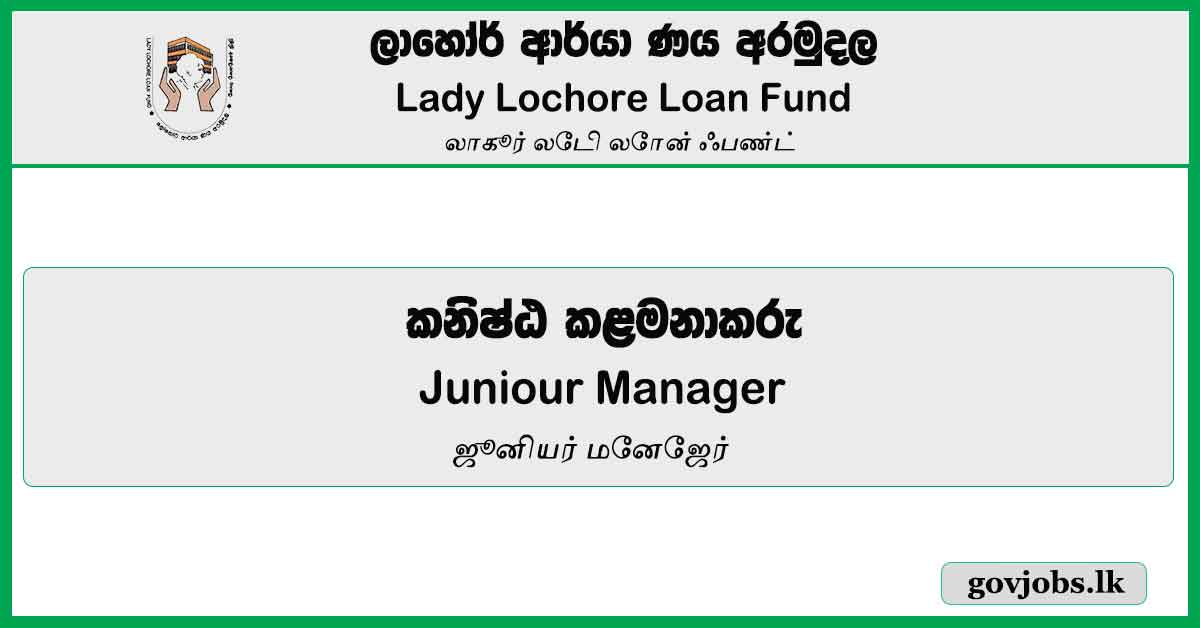 Juniour Manager (Information Technology Officer) - Lady Lochore Loan Fund Job Vacancies 2024