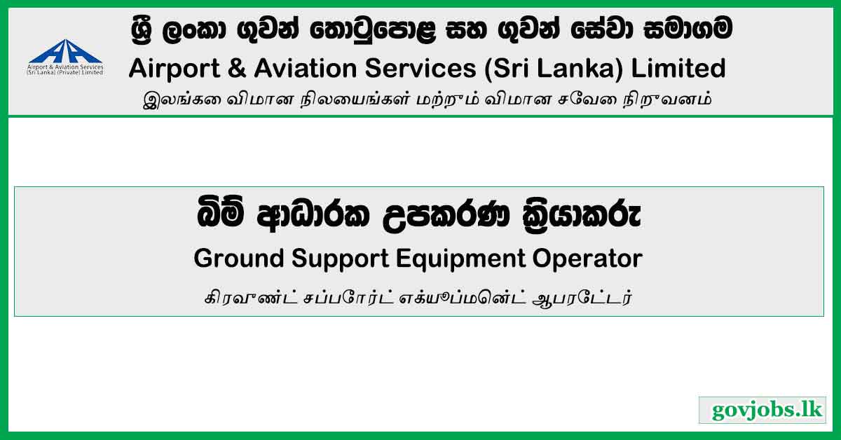 Airport and Aviation Services Private Limited-Ground Support Equipment Operator