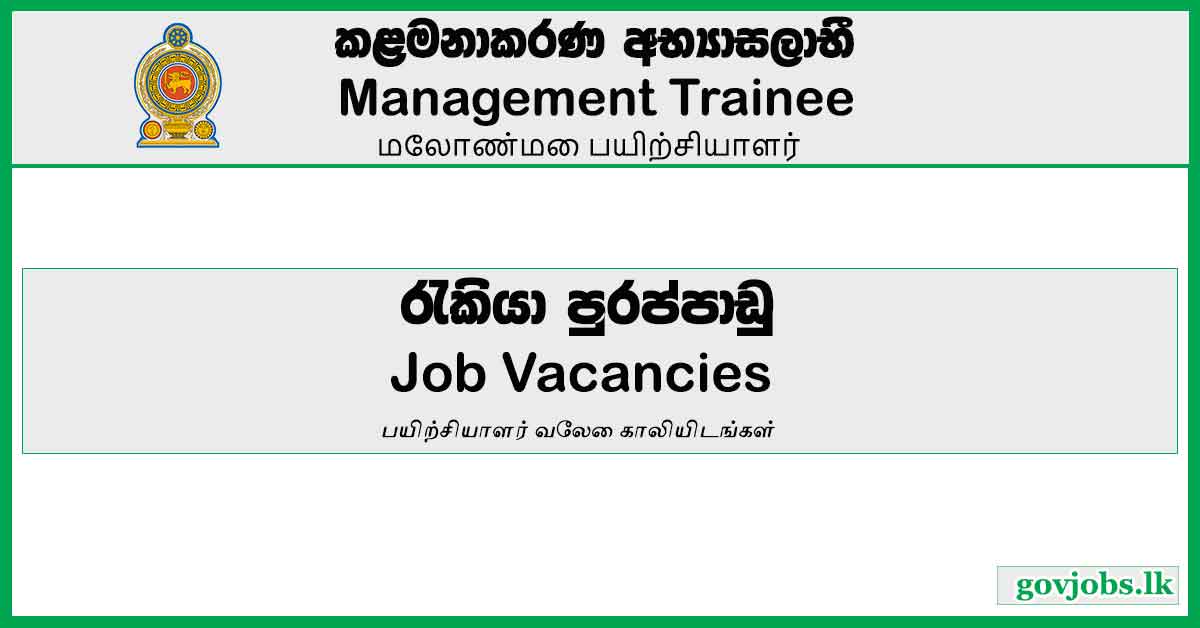 Management Trainee Job Vacancies 2023 Lassana Pvt Ltd Govjobs lk