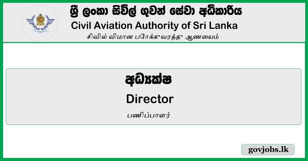 Director - Civil Aviation Authority Of Sri Lanka Vacancies 2023