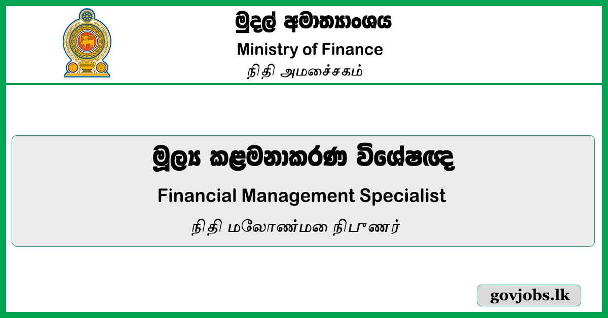 Financial Management Specialist - Ministry Of Finance Vacancies 2023