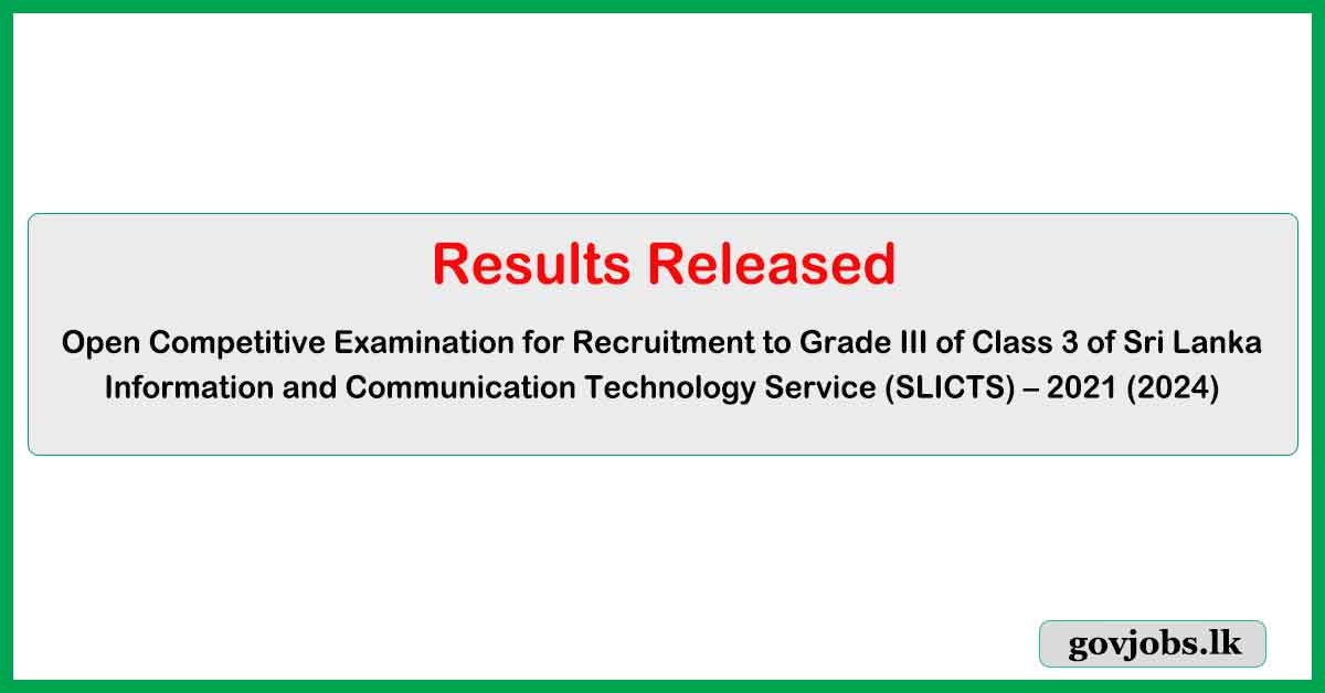 ICT Service Open Exam Results Released 2024