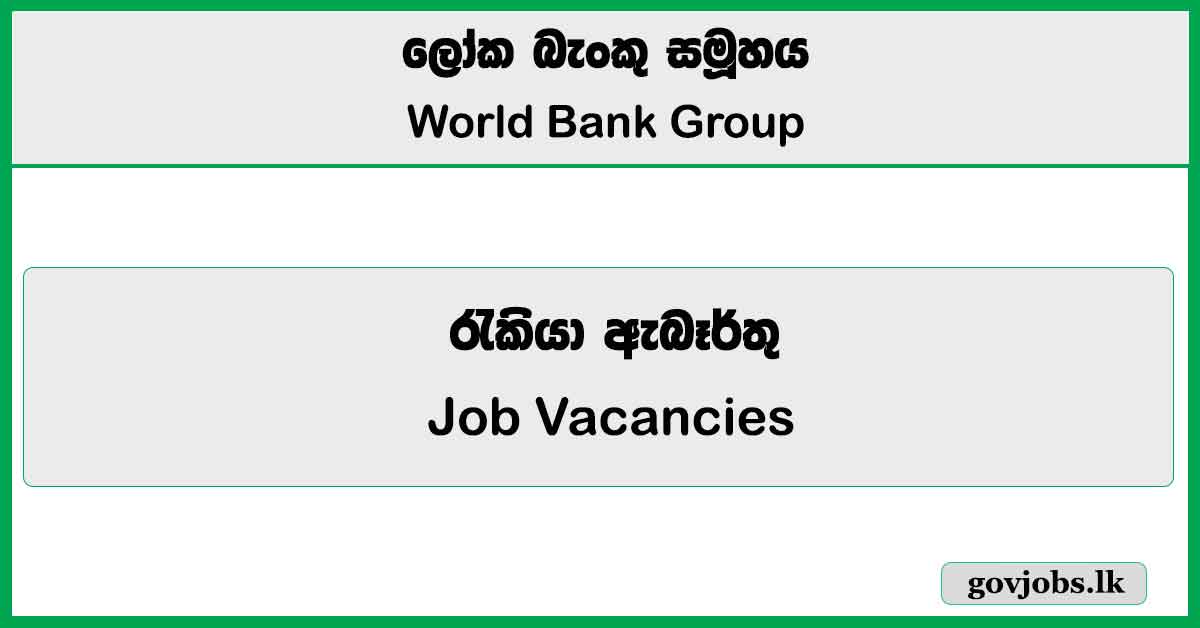 Project Director, Senior Technical Officer, Management Assistant - World Bank Group Job Vacancies 2024