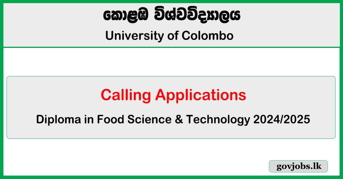 Diploma in Food Science & Technology 2025