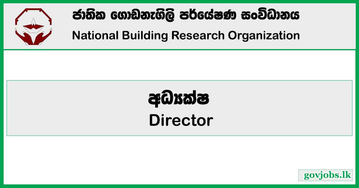 Director - National Building Research Organization Job Vacancies 2024