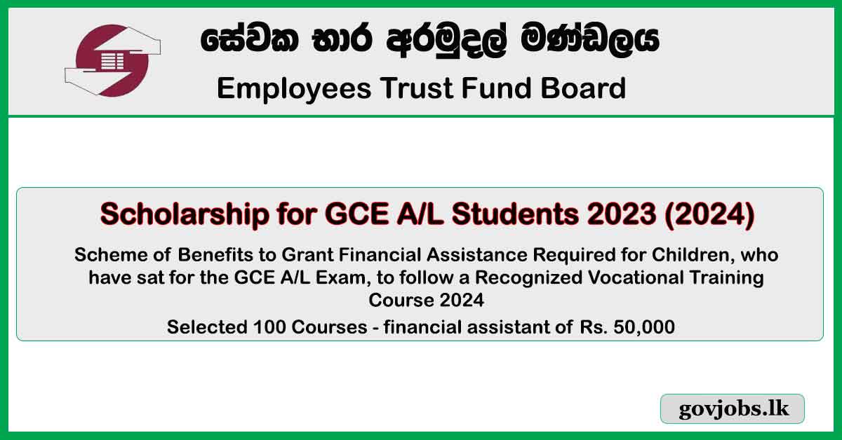 ETF Board - Nipunatha Saviya Scholarship for GCE A/L Students 2023 (2024)