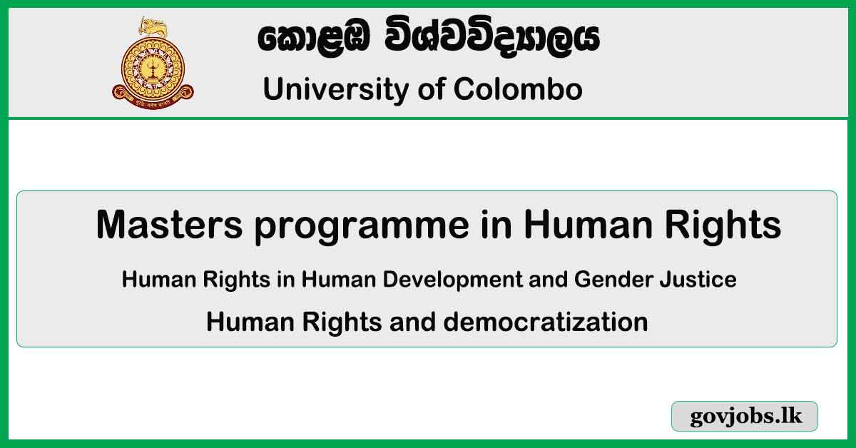 Colombo University - Masters programme in Human Rights