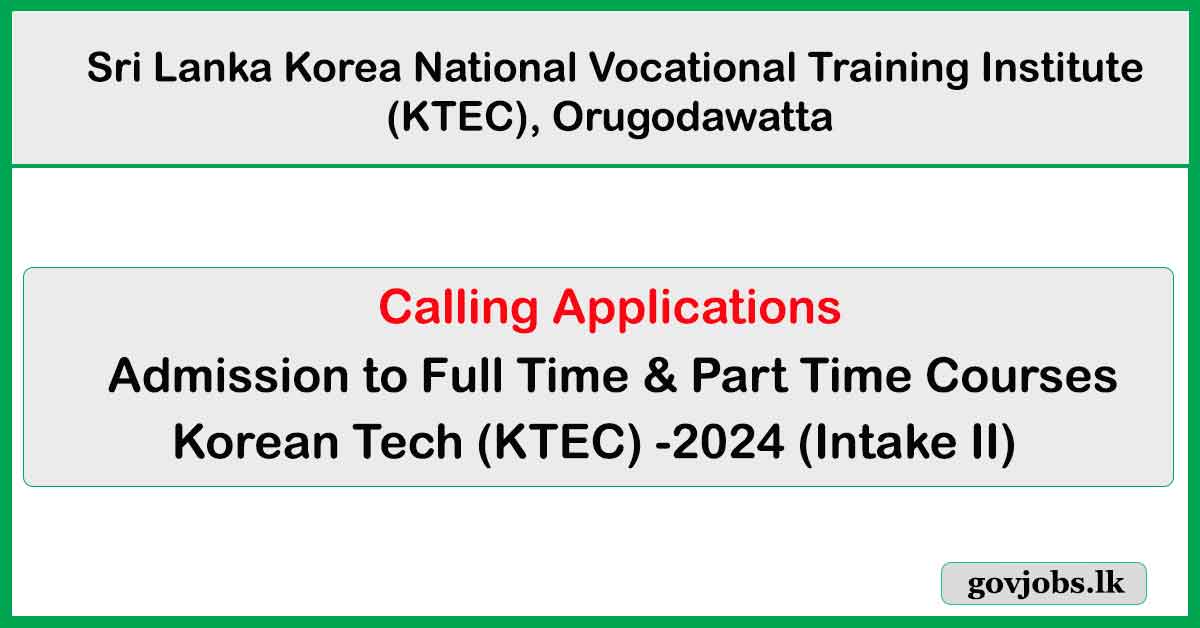 Application for Korean Tech (KTEC) Courses, 2024 (Intake II)