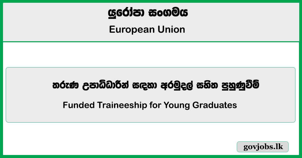 Funded Traineeship for Young Graduates – European Union Job Vacancies 2024