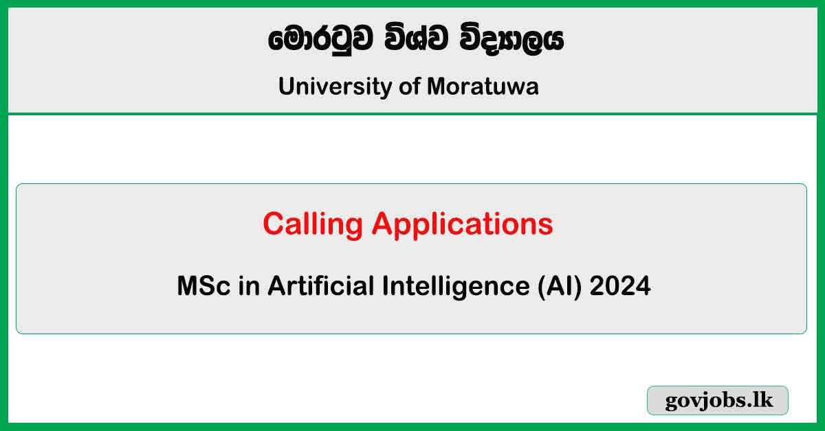 University of Moratuwa - MSc in Artificial Intelligence (AI) 2024