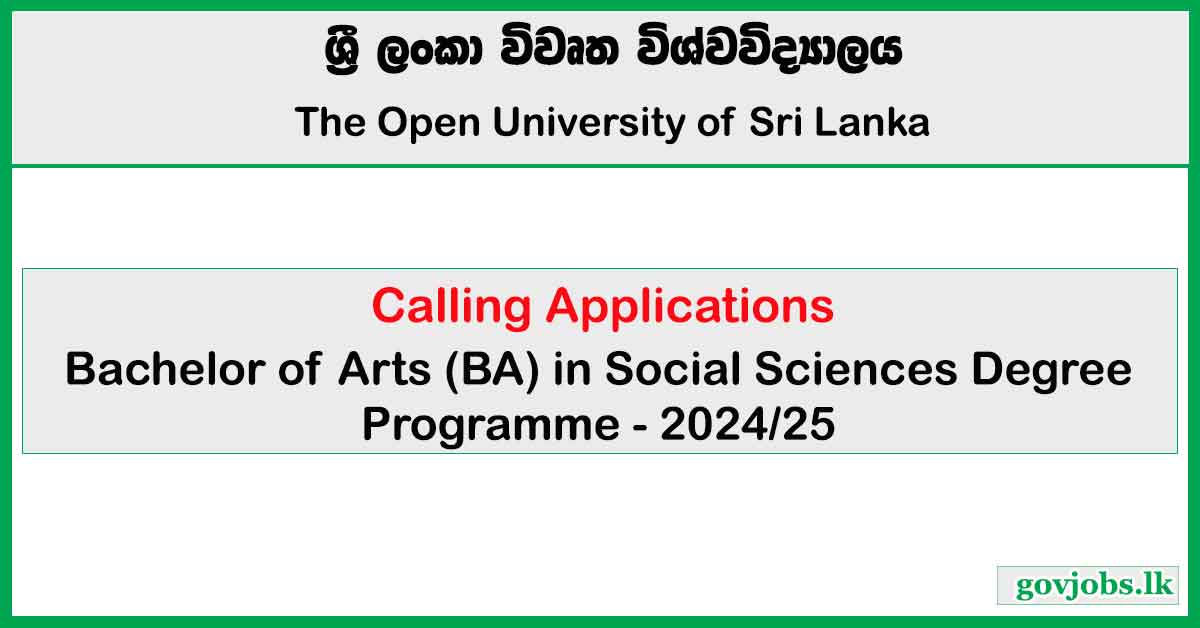 BA in Social Sciences Degree Programme 2024 – Open University