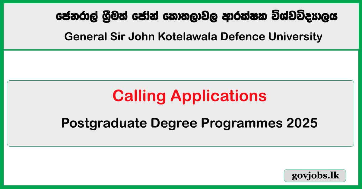 Postgraduate Degree Programmes 2025