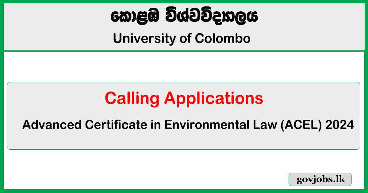 Advanced Certificate in Environmental Law (ACEL) 2024