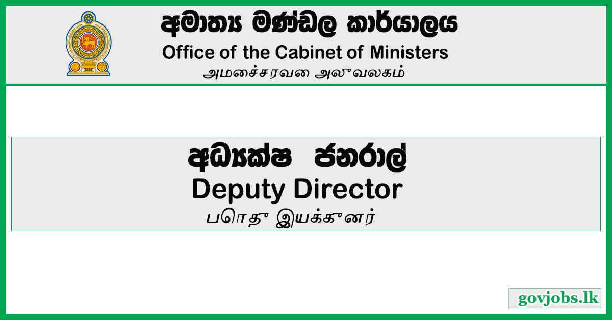Deputy Director Vacancies 2023 – Office of the Cabinet of Ministers