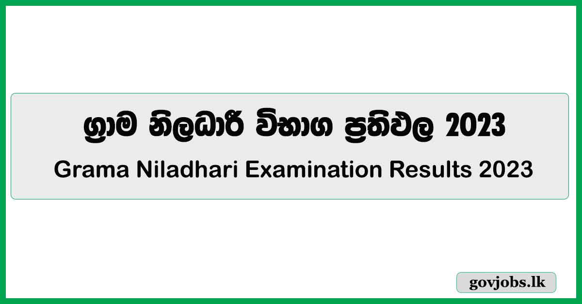 Grama Niladhari Exam Results 2023 may be seen at results.exams.gov.lk.