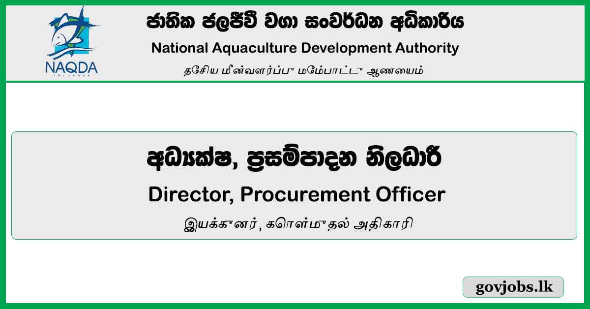 Director, Procurement Officer - National Aquaculture Development Authority Job Vacancies 2024