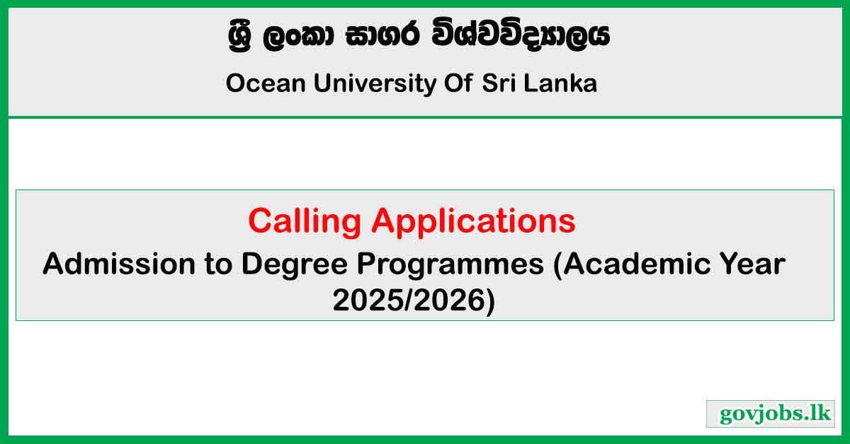 Admission for Degree Programmes 2025