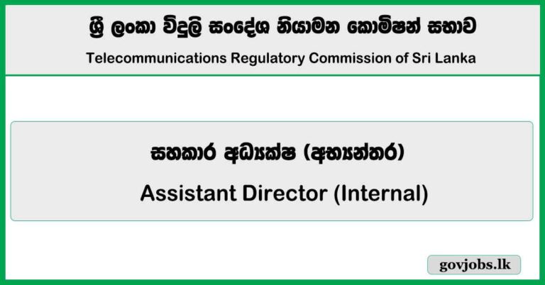 Assistant Director (Internal) - Telecommunications Regulatory Commission of Sri Lanka Job Vacancies 2026