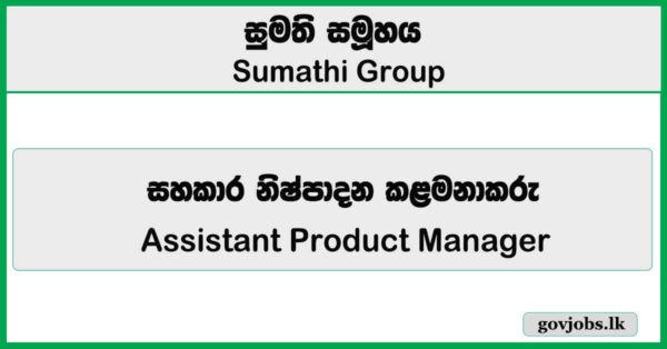 Assistant Product Manager - Domestic Healthcare - Sumathi Group Job Vacancies 2026