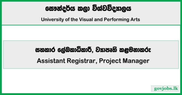 Assistant Registrar, Project Manager - University of the Visual and Performing Arts Job Vacancies 2025