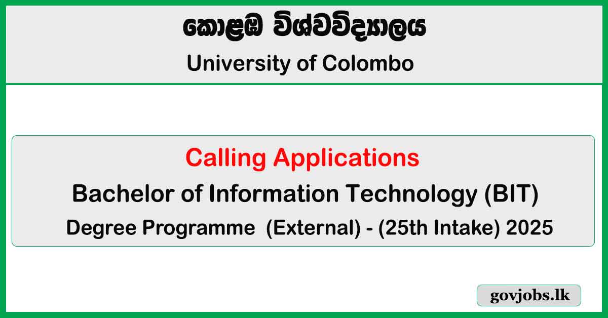 Bachelor of Information Technology (BIT) (External) Degree Programme 2025