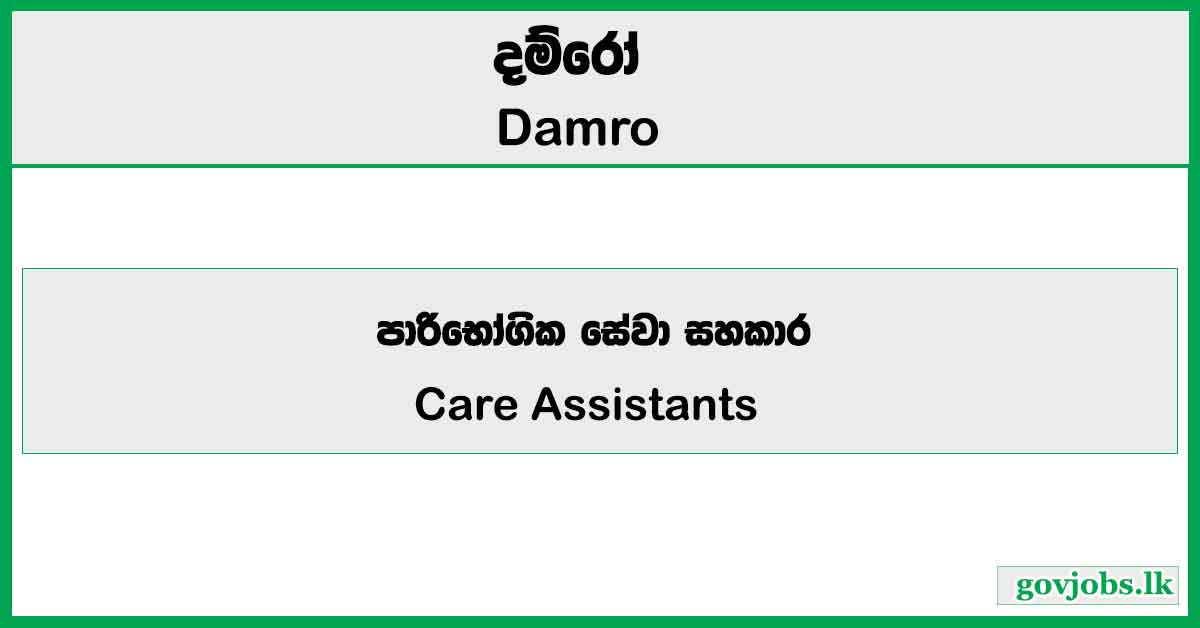 Care Assistants - Damro Job Vacancies 2026