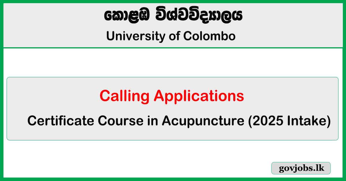 Certificate Course in Acupuncture 2025