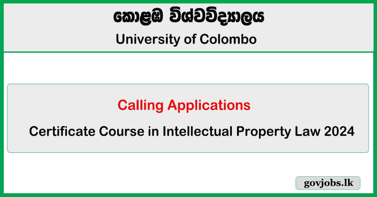 Certificate Course in Intellectual Property Law 2024