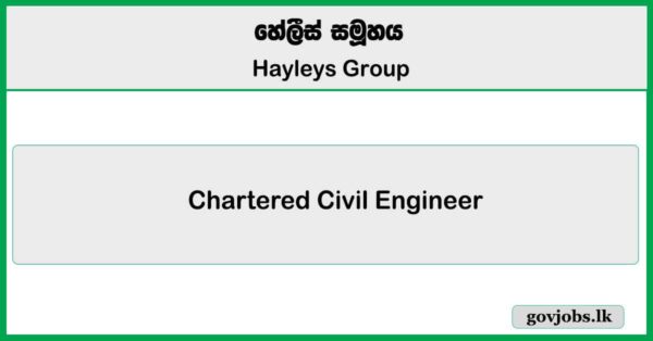 Chartered Civil Engineer - Hayleys Group Vacancies 2025