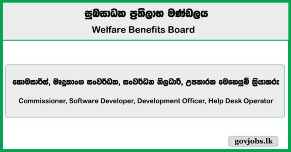 Commissioner, Software Developer, Development Officer, Help Desk Operator - Welfare Benefits Board Job Vacancies 2025