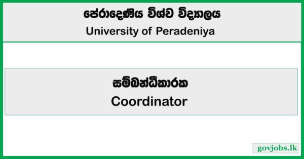Coordinator - University of Peradeniya Job Vacancies 2025