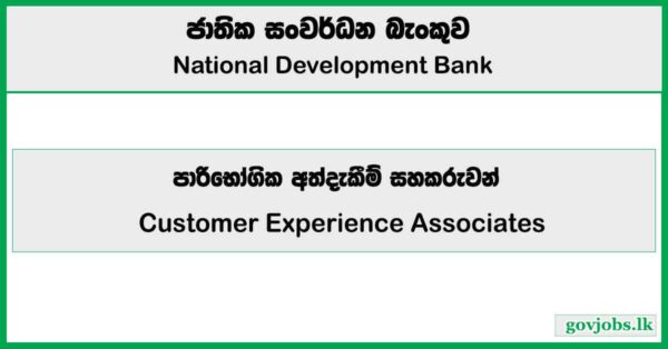 Customer Experience Associates - OMNI Channels - National Development Bank PLC 2026 Vacancies