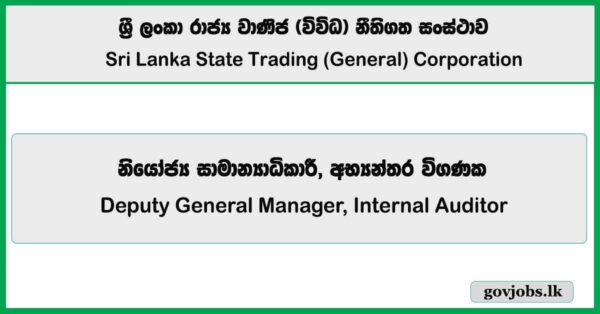 Deputy General Manager, Internal Auditor – State Trading Corporation Job Vacancies 2025