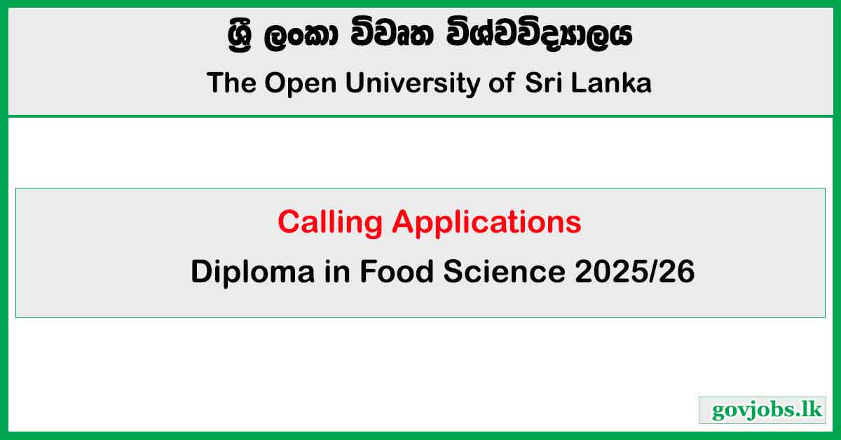 Diploma in Food Science 2025/26