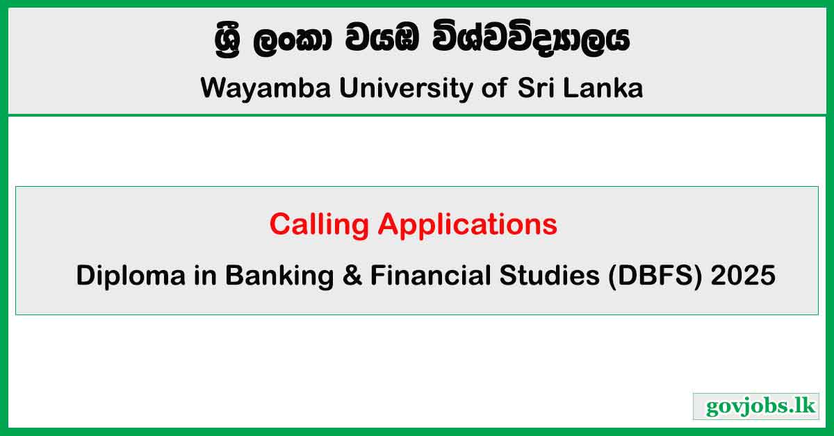 Diploma in Banking & Financial Studies (DBFS) 2025