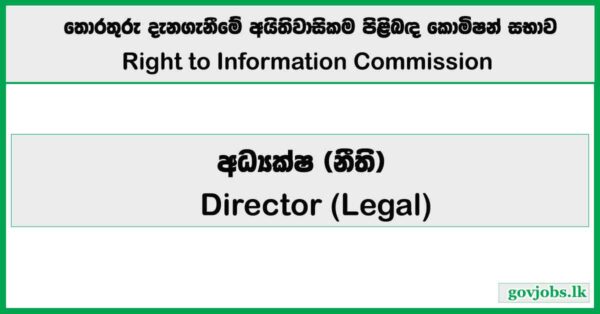 Director (Legal) - Right to Information Commission 2026 Job Vacancies
