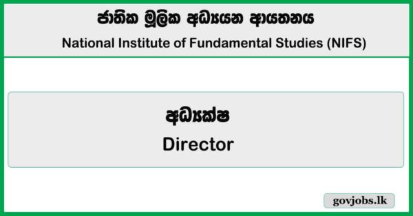 Director - National Institute of Fundamental Studies 2026 Job Vacancies