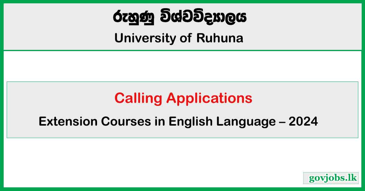 English Courses (Diploma & Certificate) 2024