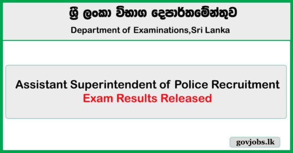 Exam Results Released - Assistant Superintendent of Police Recruitment 2023 (2025)