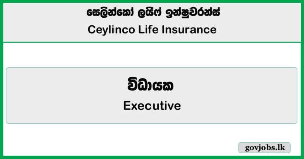 Executive (Investment Operations) – Ceylinco Life Insurance Job Vacancies 2025