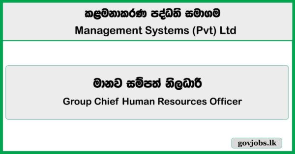 Group Chief Human Resources Officer – Management Systems Private Limited Job Vacancies 2025