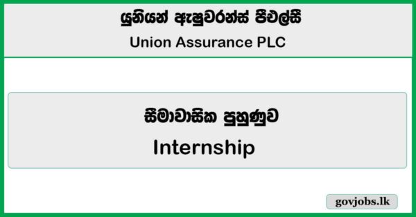 Internship - Underwritting - Union Assurance PLC Job Vacancies 2026