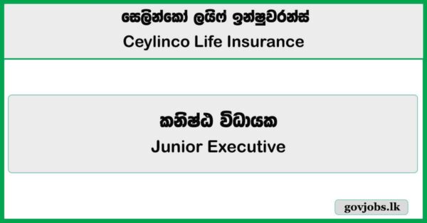 Junior Executive (Valachchenai) – Ceylinco Life Insurance Job Vacancies 2025
