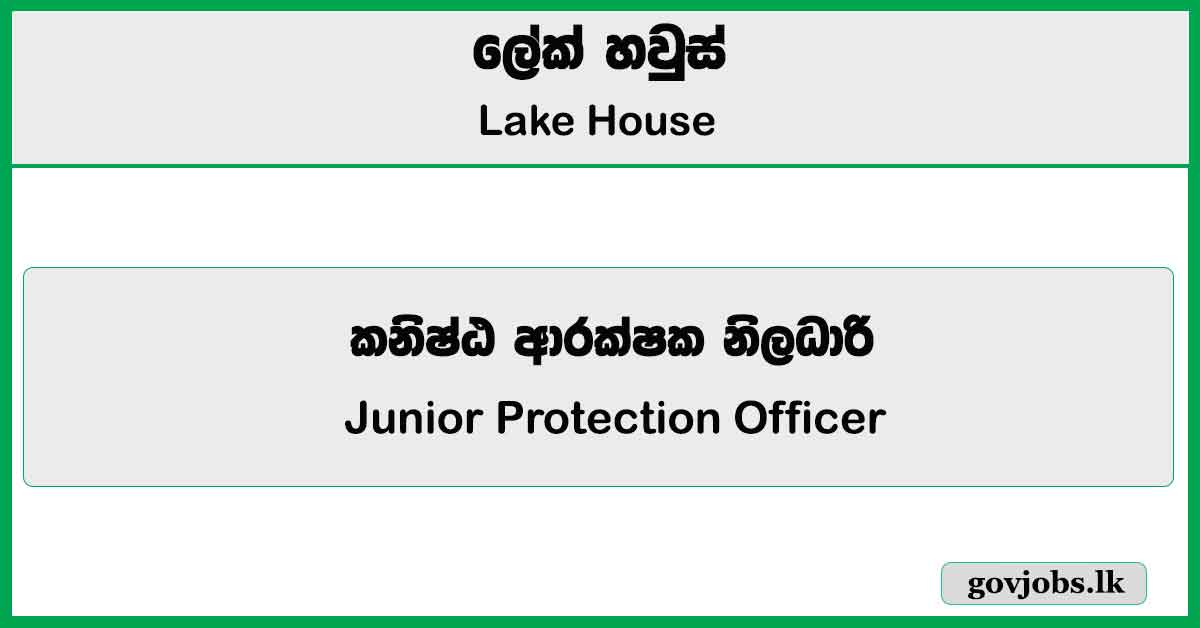 Junior Protection Officer - Lake House Job Vacancies 2024