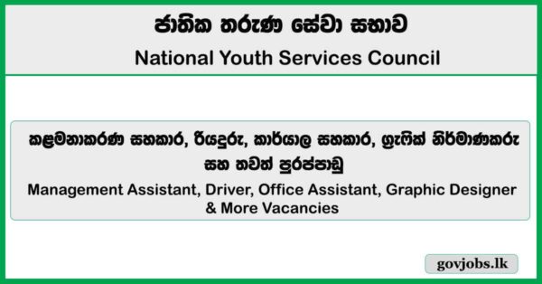 Management Assistant, Driver, Office Assistant, Graphic Designer & More Vacancies – National Youth Services Council 2026 Job Vacancies