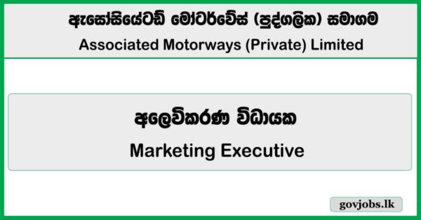 Marketing Executive - Associated Motorways (Private) Limited 2026 Job Vacancies