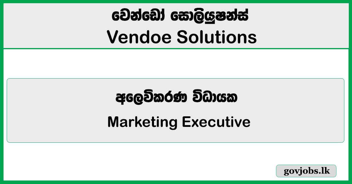 Marketing Executive - Vendoe Solutions Job Vacancies 2026