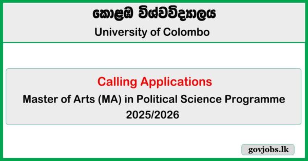 Master of Arts (MA) in Political Science 2025