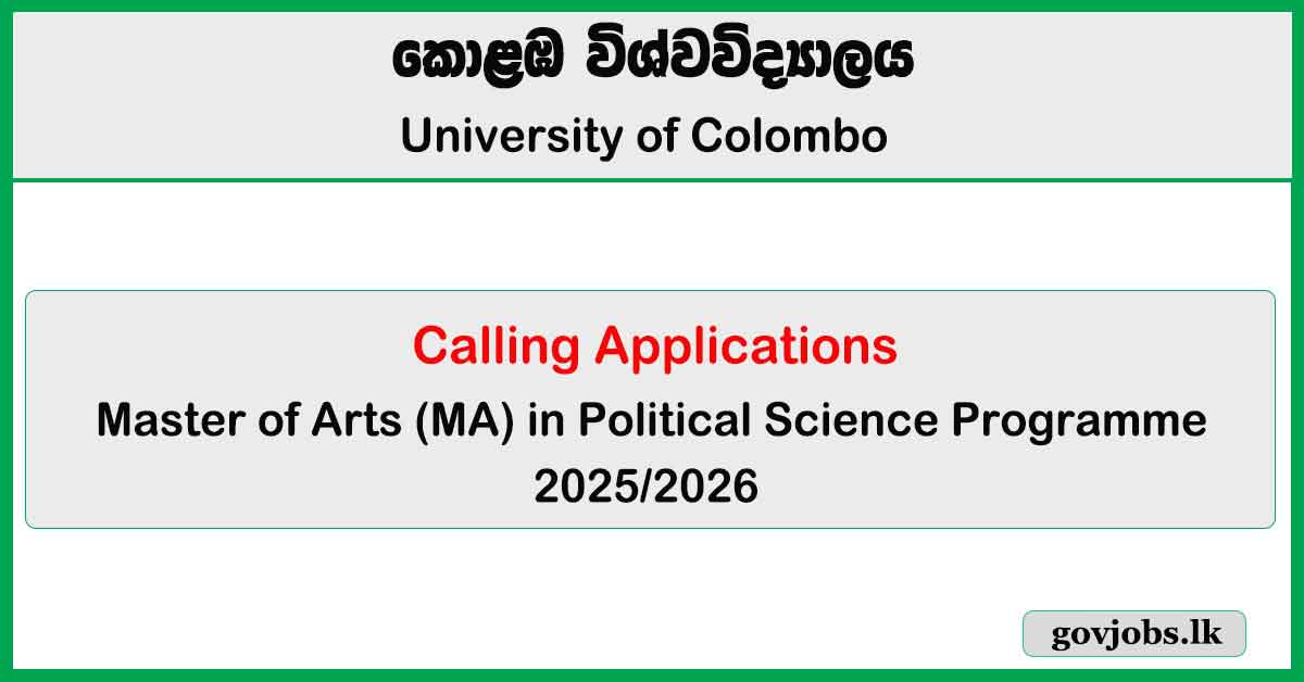 Master of Arts (MA) in Political Science 2025